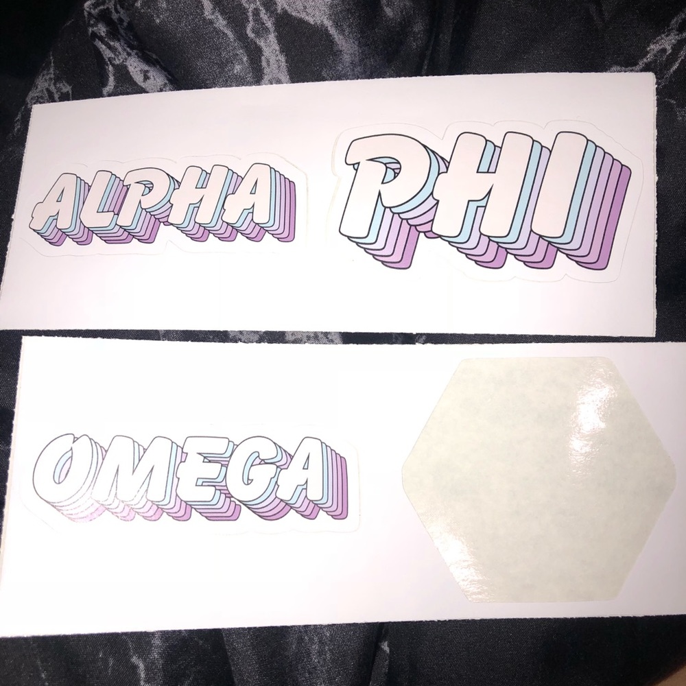 Alpha Phi Omega / Alpha Phi redbubble stickers